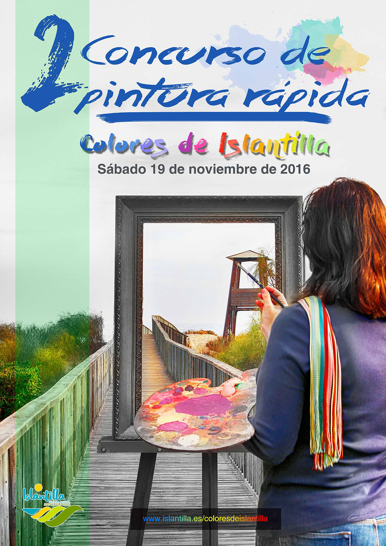 Cartel II Concurso de Pintura Rápida 'Colores de Islantilla'