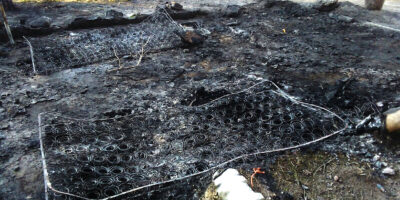 Un fuego en un asentamiento de Moguer destruye 43 chabolas sin daños personales