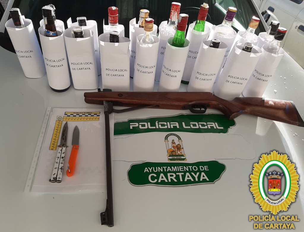 La Policía Local disuelve varios botellones en Cartaya