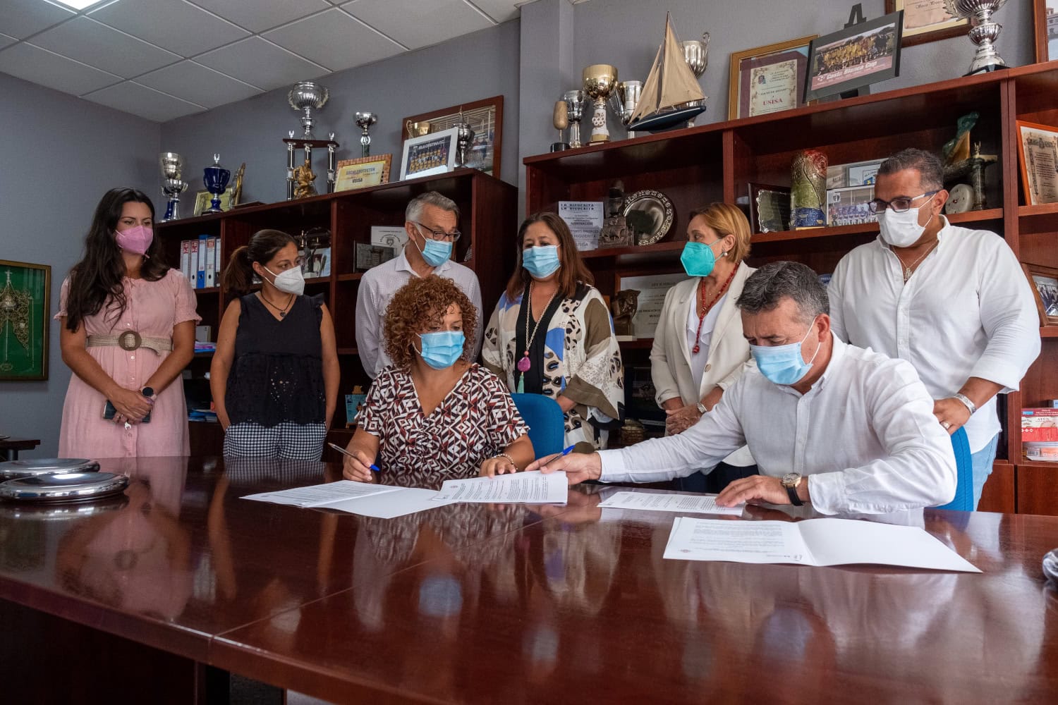 Diputación y USISA firman el convenio para una nueva línea de becas HEBE Capacita