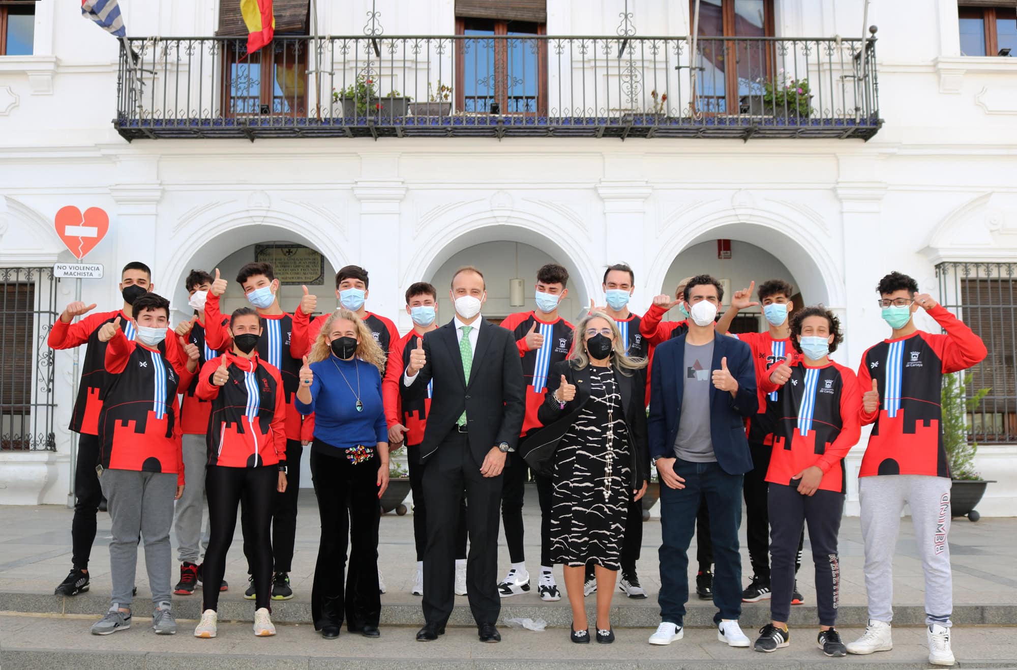 El Ayuntamiento de Cartaya apoyó al equipo de voleibol antes del Campeonato de Andalucía