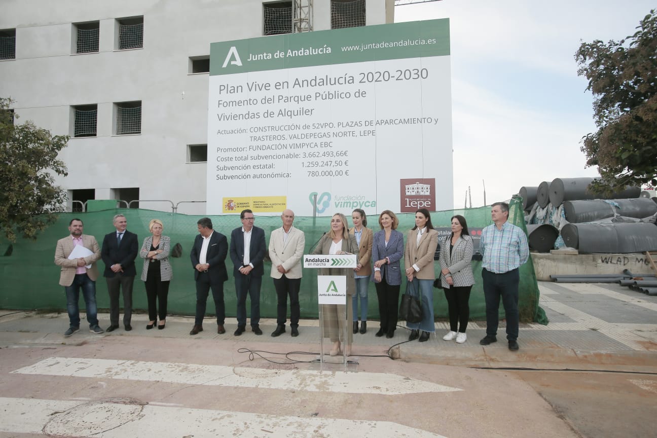 La construcción de 52 viviendas en alquiler a precio asequible en Lepe finalizará en 2023