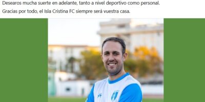 Antonio Santana no continuará al frente del banquillo del Isla Cristina FC