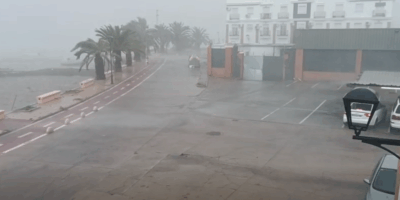 La Borrasca Claudia azota la costa occidental de Huelva dejando estragos en Isla Cristina